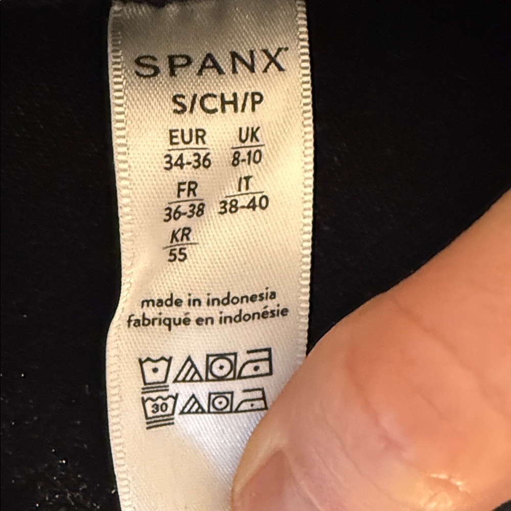 SPANX Black Athleisure Pullover Sweatshirt Women Small Funnel Neck Top - Picture 2 of 10